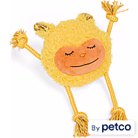 Leaps & Bounds Yellow Knotty Monster Plush Rope Dog Toy