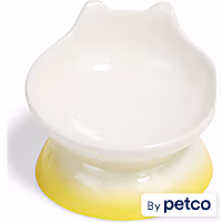 EveryYay Cat Head Ceramic Pedestal Cat Bowl