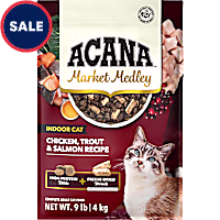 ACANA Market Medley Indoor Cat Chicken, Trout & Salmon Recipe Complete with Freeze-Dried Morsels Adult Cat Food