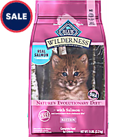 Blue Buffalo Wilderness High-Protein & Grain-Free Natural Ingredients with DHA, Salmon Recipe Dry Food for Kittens