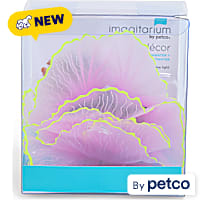 Imagitarium Purple/Yellow Translucent Coral Aquarium Decor