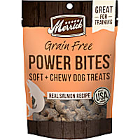 Merrick Power Bites Grain Free Snack with Real Salmon Recipe Natural Soft and Chewy Real Meat Dog Treats