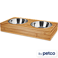EveryYay Wood Double Diner for Dogs