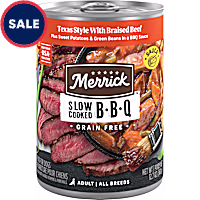 Merrick BBQ Grain Free Slow-Cooked Texas Style with Braised Beef Canned Wet Dog Food
