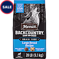 Merrick Backcountry Grain Free Kibble with Freeze Dried Raw Pieces, Large Breed Recipe Adult Dry Dog Food