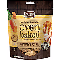 Merrick Oven Baked Grammy's Pot Pie with Real Chicken Natural and Crunchy Bag of Treats for Dogs