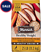 Merrick Healthy Grains, Wholesome And Natural Kibble, Healthy Weight Recipe Premium Adult Dry Dog Food