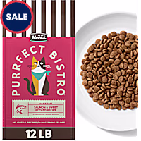 Merrick Purrfect Bistro Grain Free Salmon & Sweet Potato Recipe Natural Dry Cat Food for Adult Cats