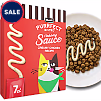Merrick Purrfect Bistro Creamy Chicken Recipe Sauce Wet Cat Treats, Gravy for Snacking or Cat Food Topper