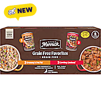 Merrick Grain Free Favorites with Cowboy Cookout & Grammy's Pot Pie Recipes Wet Dog Food Variety Pack