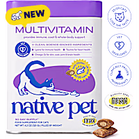 Native Pet Whole Body Health Multivitamin Dual Texture Chicken-Flavored Chews for Cats