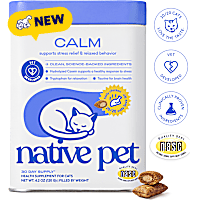 Native Pet Calming & Stress Relief Dual Texture Chicken Flavored Chews Non-Drowsy Supplement for Cats