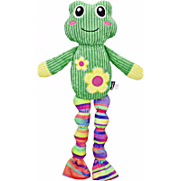 Multipet International Corduroy Rainbow Frog Dog Toy