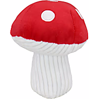 Multipet International Plush Red and White Mushroom 4.75" Dog Toy
