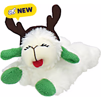 Multipet International Holiday Lamb Chop with Antlers Cat Toy