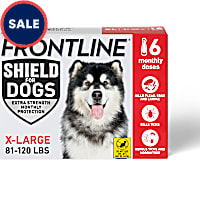 FRONTLINE Shield Flea & Tick Treatment for Dogs 81 - 120 lbs. (Red)