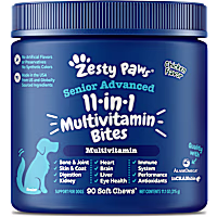 Zesty Paws Chicken Senior Advanced 11-in-1 Multivitamin Bites Soft Chews for Dogs