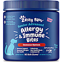 Zesty Paws Senior Advanced Salmon Allergy & Immune Bites for Dogs