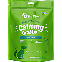 Zesty Paws Peppermint Hemp Elements Calming OraStix Chews for Dogs