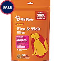 Zesty Paws Flea & Tick Bites, Roasted Chicken for Dogs