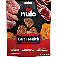 Nulo Lamb & Turkey, Gut Health Functional Jerky Dog Treats, Grain-Free