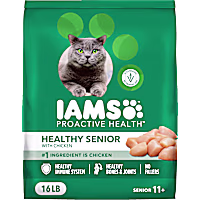 IAMS ProActive Health Healthy Senior Dry Cat Food with Chicken Cat Kibble