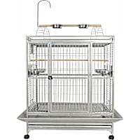 A&E Cage Company 40" X 30" Play Top Bird Cage in Platinum
