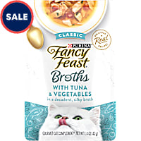 Fancy Feast Lickable Classic Complement Tuna and Vegetable Broth Wet Cat Food Topper