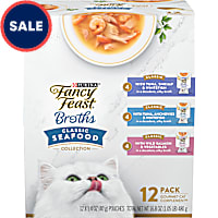 Fancy Feast Lickable Complement Classics Collection Broth Wet Cat Food Variety Pack