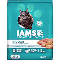 IAMS ProActive Health Adult Indoor Weight Control & Hairball Care Dry Cat Food with Chicken & Turkey Cat Kibble