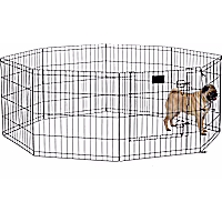 Midwest Black E-Coat Exercise Pen w/Door for Dogs