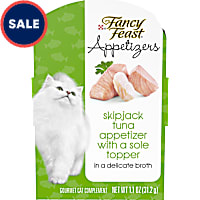 Fancy Feast Grain Free Appetizers Skipjack Tuna With a Sole Topper Wet Cat Food Complement