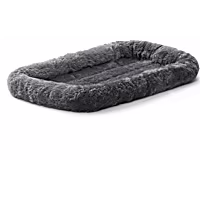 Midwest Quiet Time Bolster Gray Dog Bed