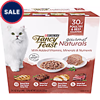 Purina Fancy Feast Gourmet Naturals Poultry and Beef Collection Wet Cat Food Variety Pack