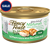Fancy Feast Grain Free Gourmet Naturals White Meat Chicken Recipe Pate Wet Kitten Food