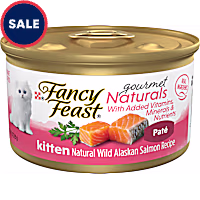Fancy Feast Grain Free Gourmet Naturals Wild Alaskan Salmon Recipe Pate Wet Kitten Food