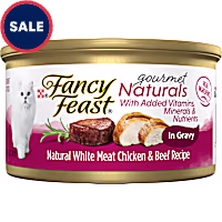 Fancy Feast Gourmet Naturals White Meat Chicken & Beef Recipe Gravy Wet Cat Food