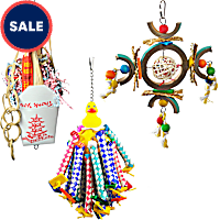 A&E Cage Company Happy Beaks Toy Bundle for Medium Birds