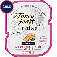 Fancy Feast Petites Seared Salmon With Spinach Entree Gourmet Gravy Wet Cat Food