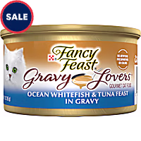 Purina Fancy Feast Gravy Lovers Ocean Whitefish and Tuna Feast Grilled Gourmet in Wet Cat Food Gravy