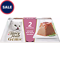 Fancy Feast Gems Mousse Pate With Salmon and Halo of Savory Gravy Wet Cat Food