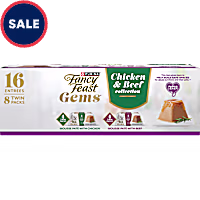Fancy Feast Gems Pate Cat Food Mousse With Chicken or Beef Wet Cat Food Variety Pack