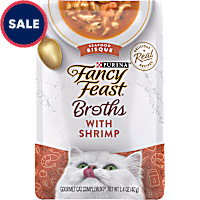Purina Fancy Feast Broth Topper Seafood Bisque with Shrimp Lickable Wet Cat Food