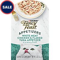 Purina Fancy Feast Topper White Meat Chicken & Flaked Tuna Appetizers Lickable Grain Free Wet Cat Food