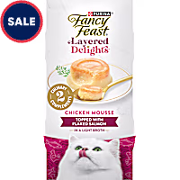 Purina Fancy Feast Layered Delights Chicken Mousse Topped With Flaked Salmon Gourmet Wet Cat Treats