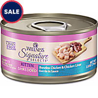 Wellness CORE Grain Free Boneless Chicken & Chicken Liver Signature Selects Shredded Kitten Wet Cat Food