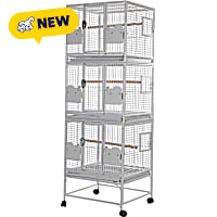 A&E Cage Company 24" x 22" Platinum Triple Stack
