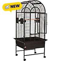 A&E Cage Company 26" x 22" Black Open Top Cage