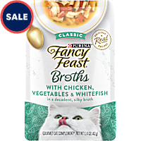 Fancy Feast Lickable Classic Chicken, Vegetables and Whitefish Broth Wet Cat Food Topper