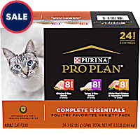 Purina Pro Plan High Protein COMPLETE ESSENTIALS Chicken & Turkey Favorites Gravy Wet Cat Food Variety Pack